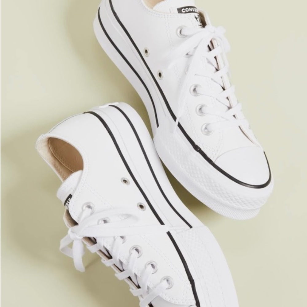 NWT Converse Women’s All Star Leather Platform Sneakers - Picture 3 of 11